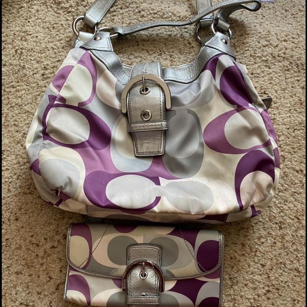 Coach handbag and matching wallet